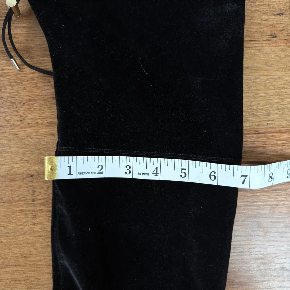 Sam Edelman Black Velvet Over The Knee Boots Boho Festival 2000s Revival Size 8